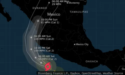 Storm set to strengthen into hurricane before making landfall on Mexico’s Pacific Coast