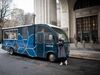 Chef Daniel Humm stands by Eleven Madison Truck in front of his restaurant Eleven Madison Park.