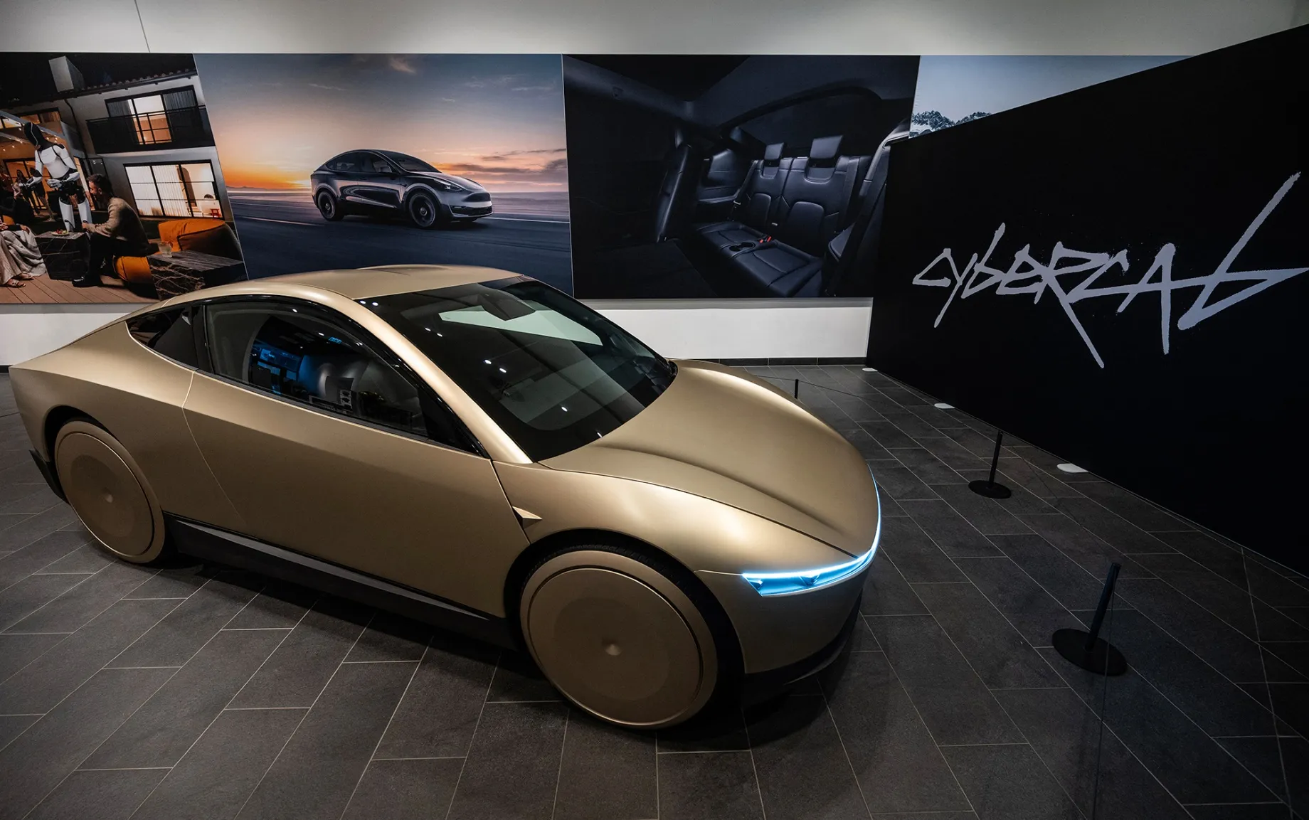 Tesla's self-driving electric Cybercab.