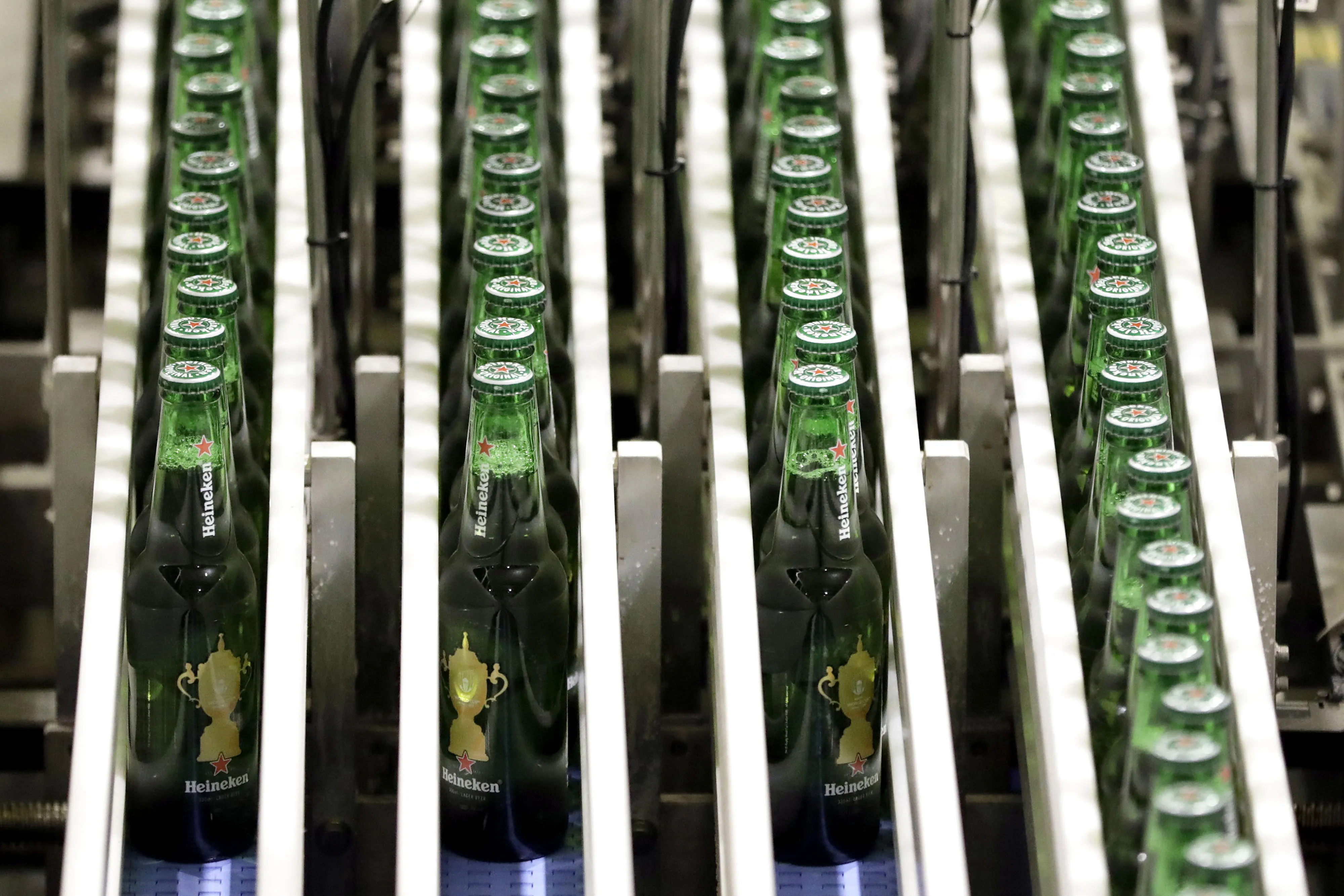 Heineken Beer Production As Company Expects Sales Jump During Rugby World Cup in Japan