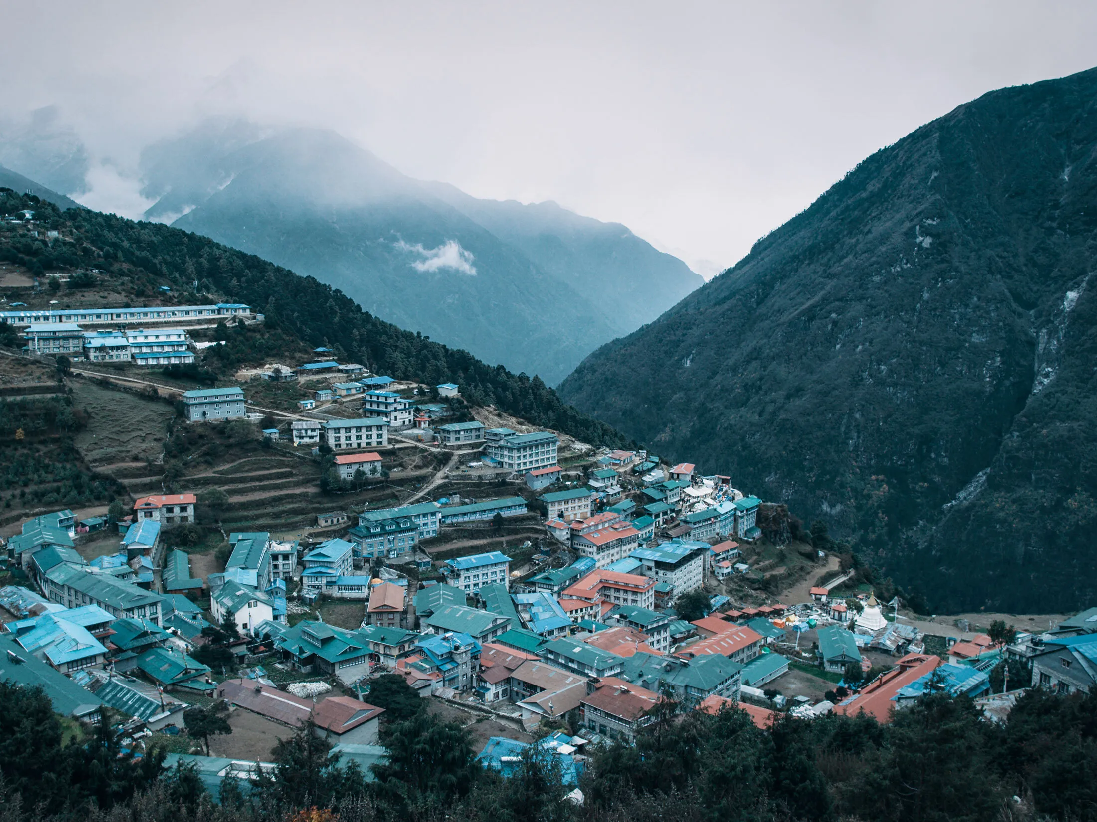 Namche Bazaar in Khumbu Valley,&nbsp;Nepal.