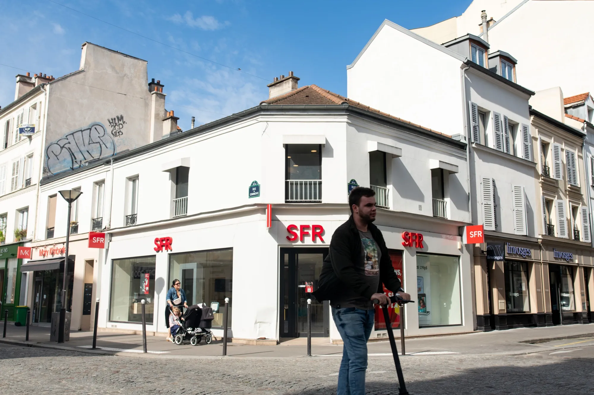 An SFR mobile phone and telecom store&nbsp;in Paris.