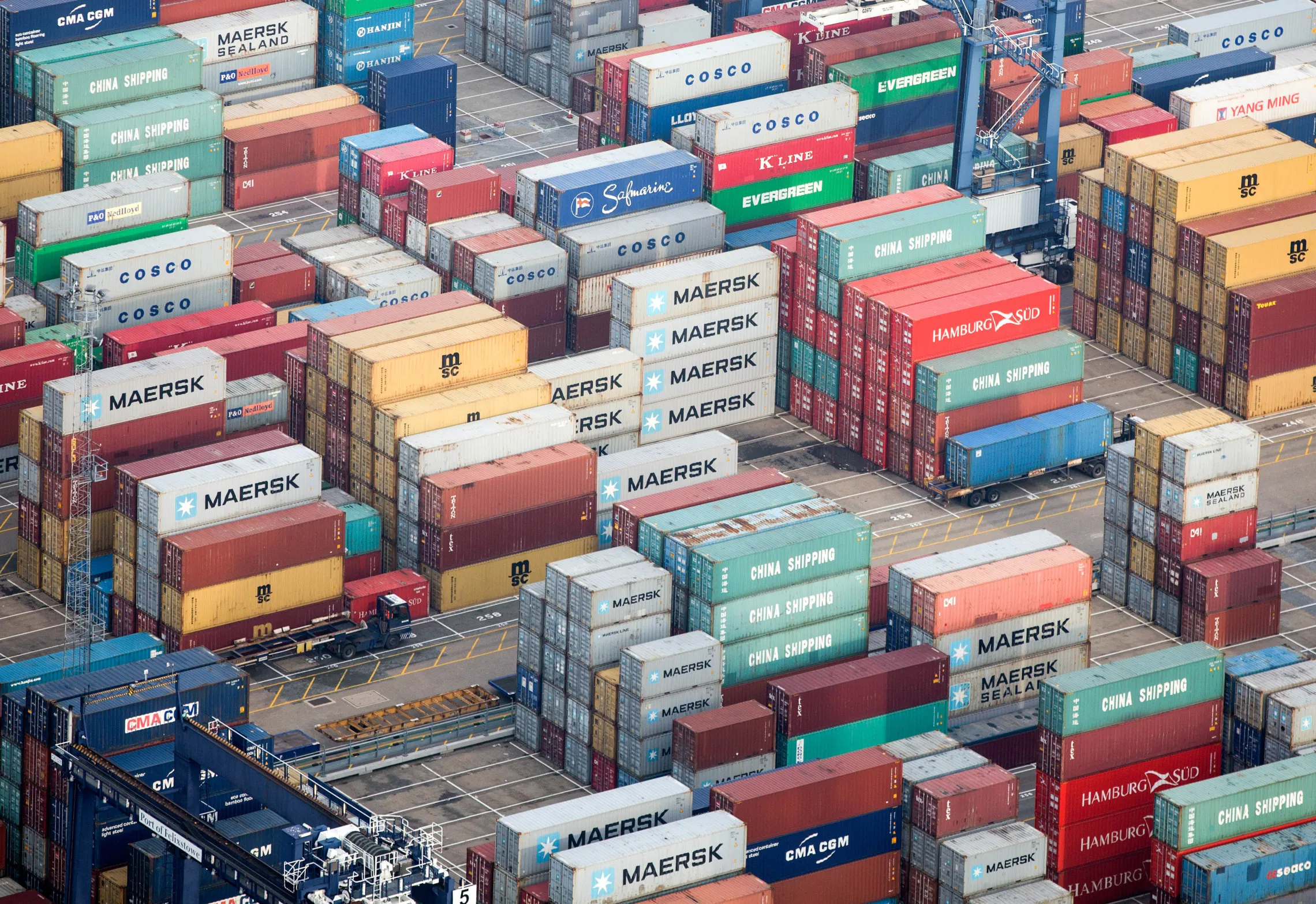 Aerial Views Of The Port Of Felixstowe Ltd. As U.K. GDP Figures Are Released