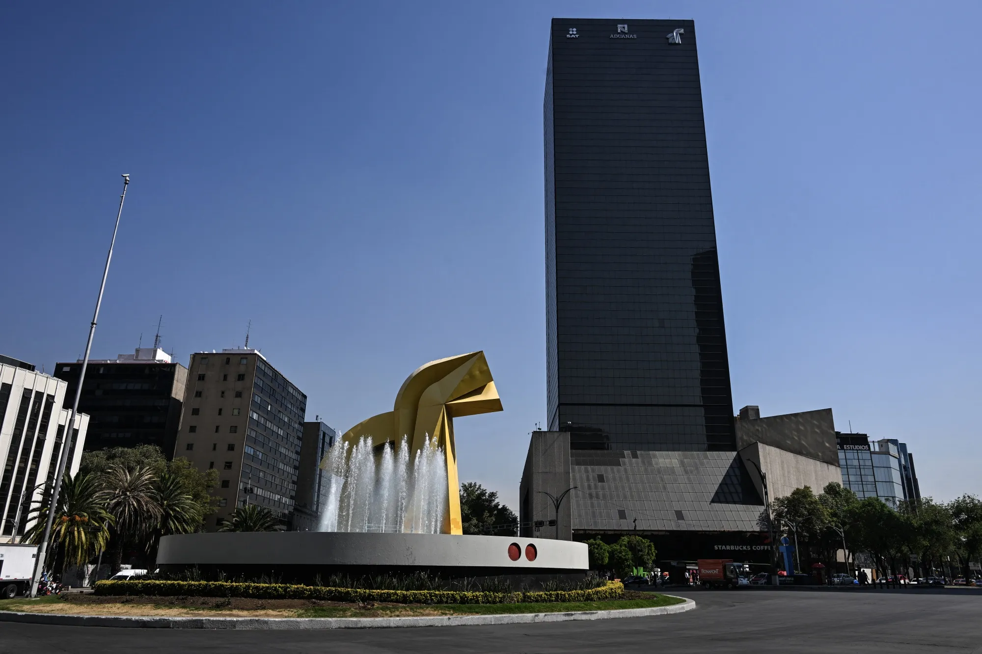 The Torre del Caballito building, which houses the federal tax authority’s offices, in Mexico City.