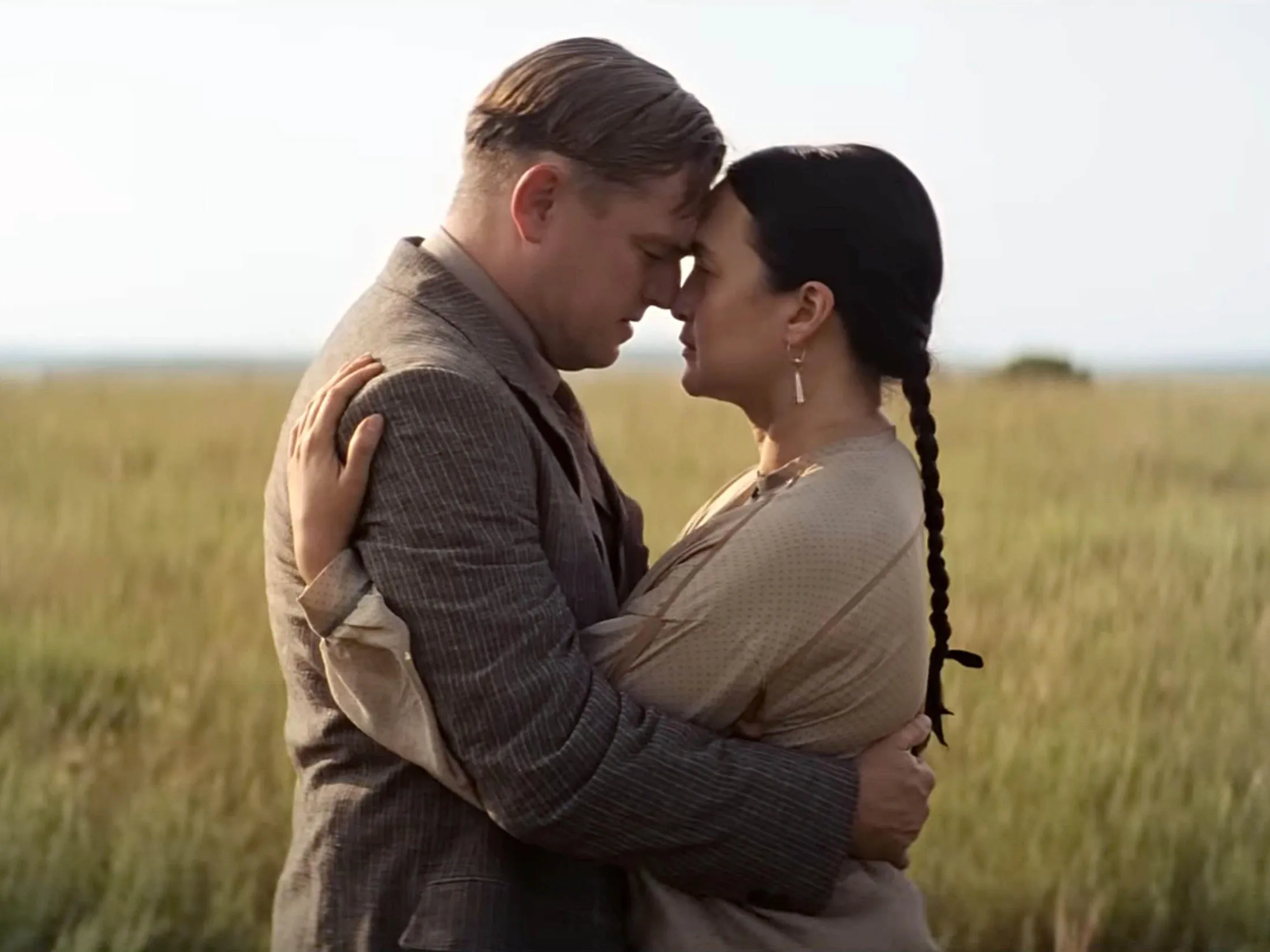 Killers of the Flower Moon&nbsp;stars&nbsp;Leonardo DiCaprio and Lily Gladstone.