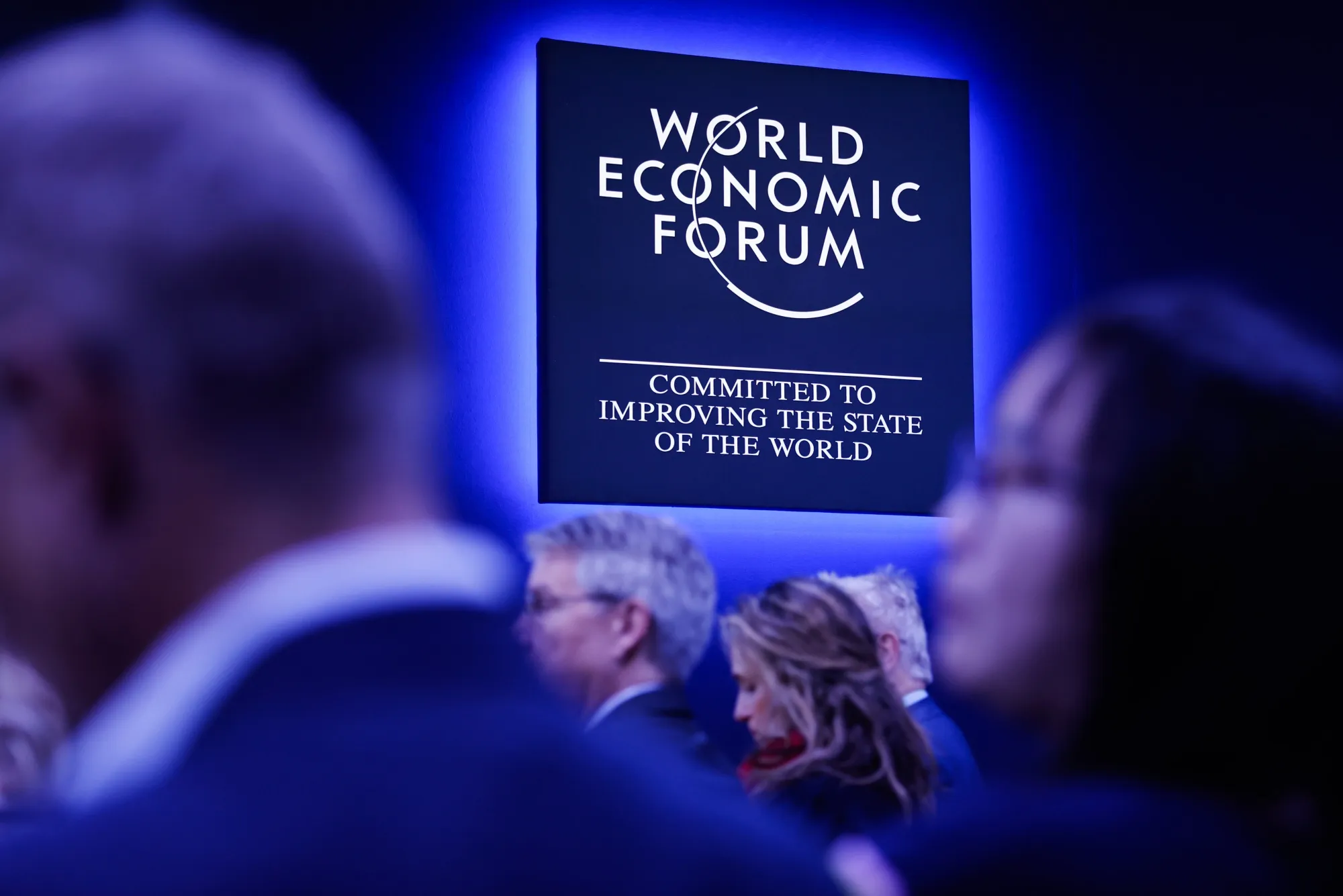 Attendees during a panel session at the World Economic Forum in Davos, Switzerland, on Jan. 21.