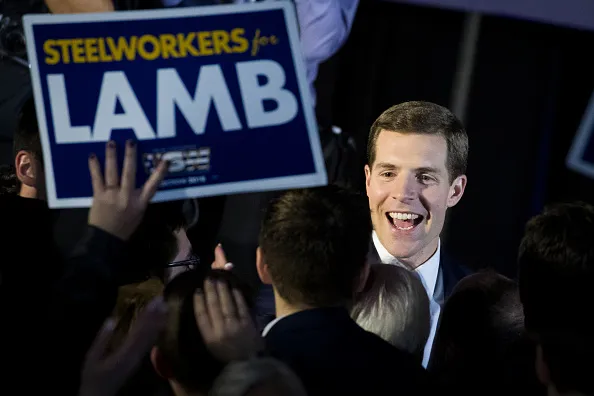 Democrat Conor Lamb on election night.
