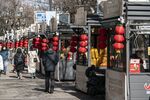 Covid testing booths transformed to&nbsp;food stalls in Suzhou on Jan. 25.