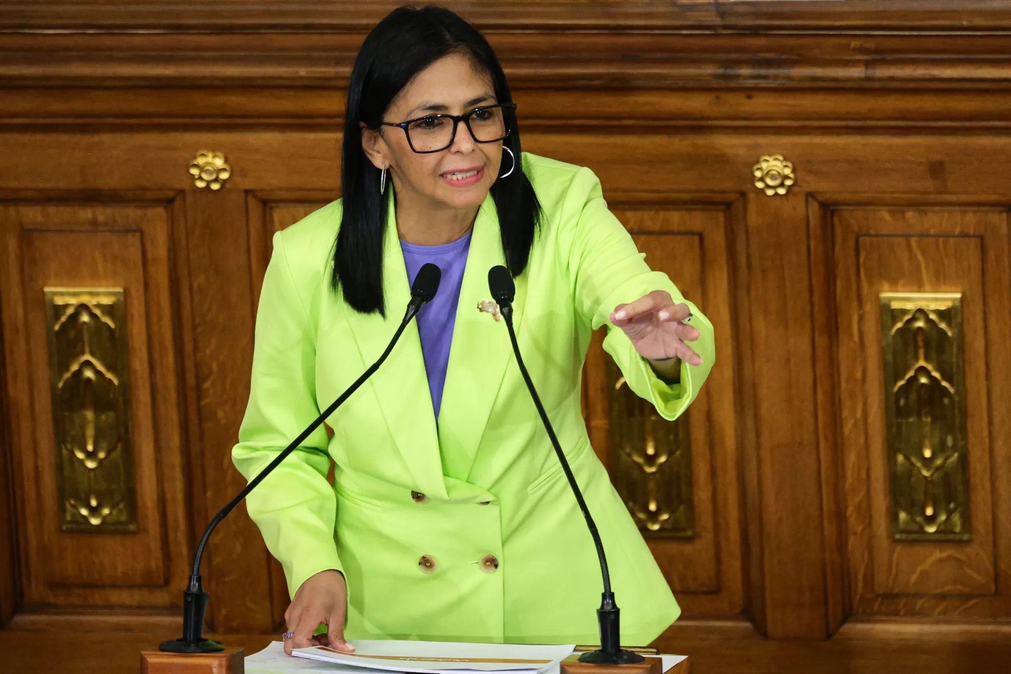 Delcy Rodriguez Delivers A Government Report At The National Assembly