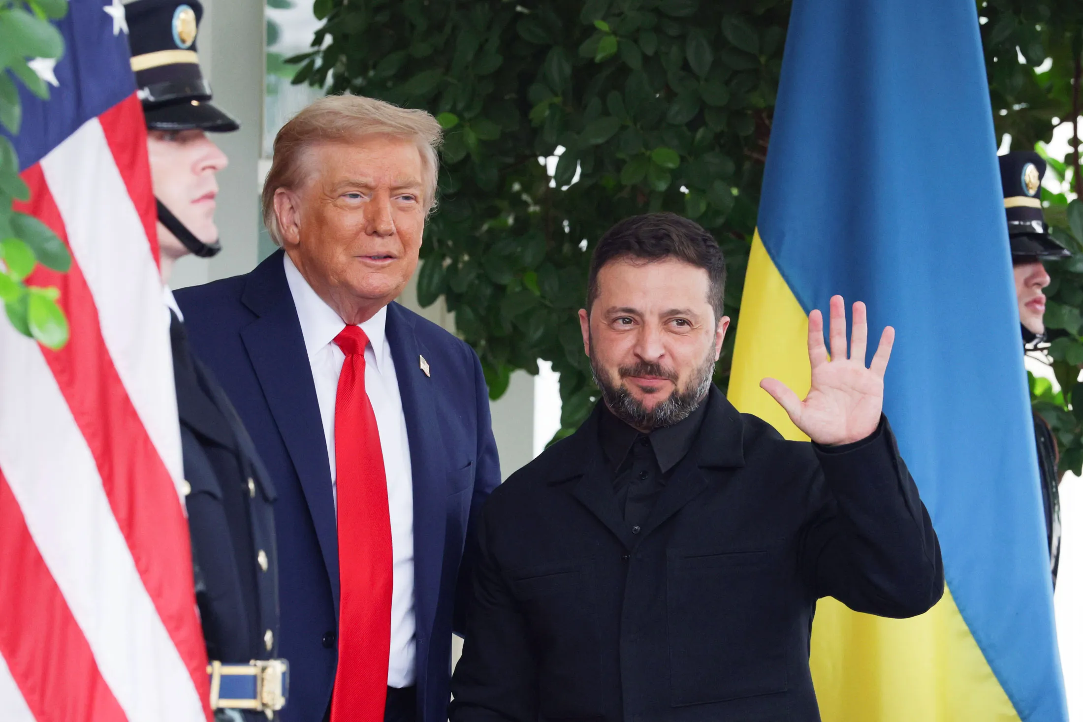 President Donald Trump and Volodymyr Zelenskiy .