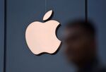 The Apple Inc. logo at the new Apple store in Mumbai, India, on Tuesday, April 18, 2023.