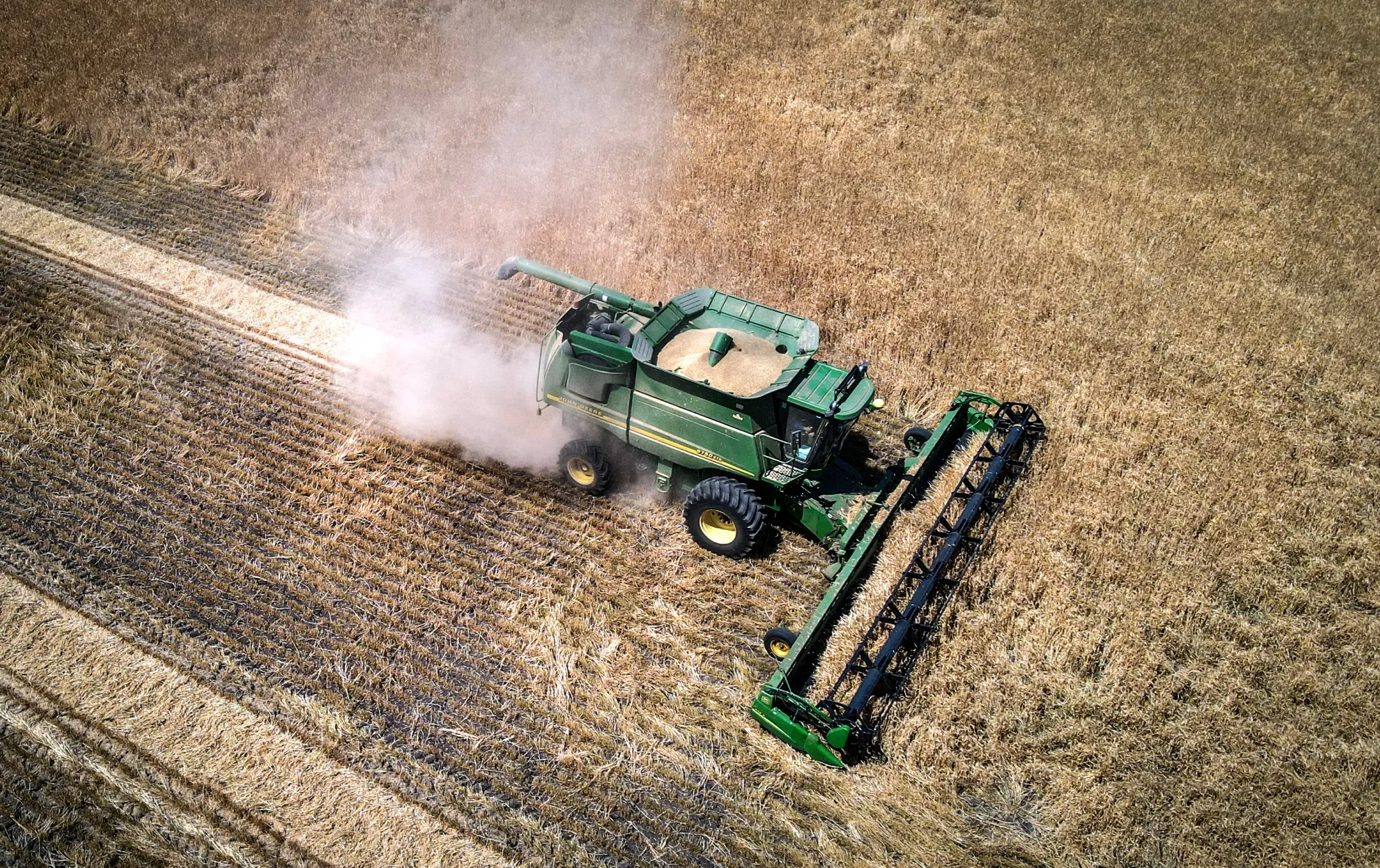 A farmer harvesting barley last week in&nbsp;New South Wales, Australia.