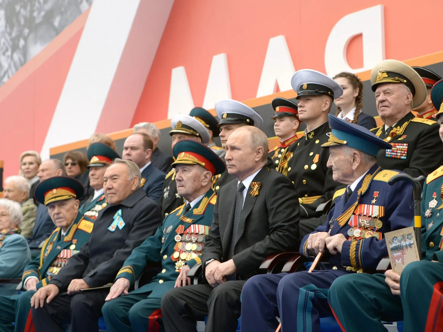 Vladimir Putin attends the Victory Day military parade on May 9.