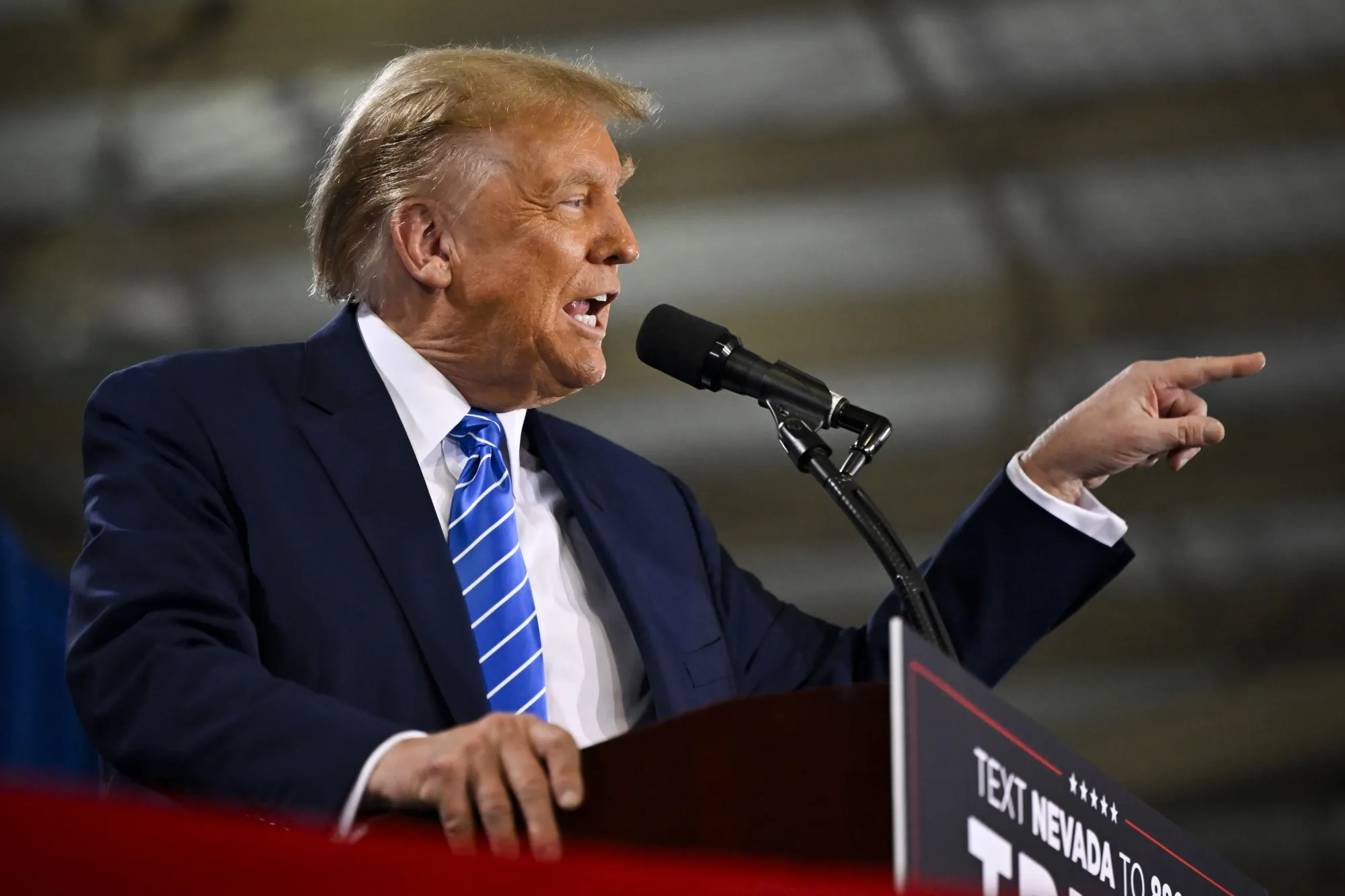 Donald Trump speaks at a campaign event in Las Vegas on Jan. 27.