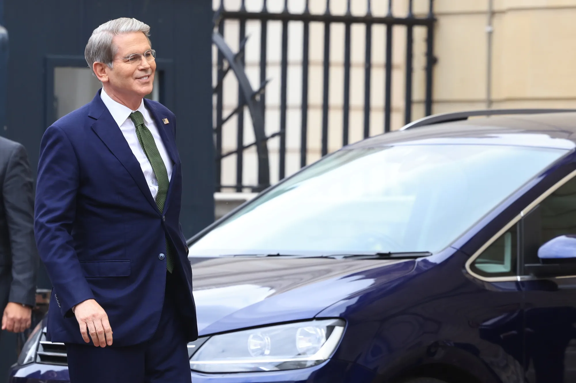 Scott Bessent, US treasury secretary, arrives for trade talks with Chinese counterparts in London on Monday