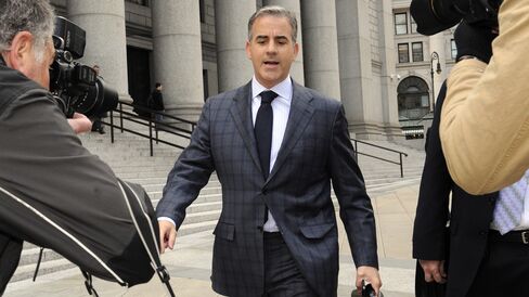 Anthony Chiasson exits federal court following a sentencing hearing in New York, on May 13, 2013.