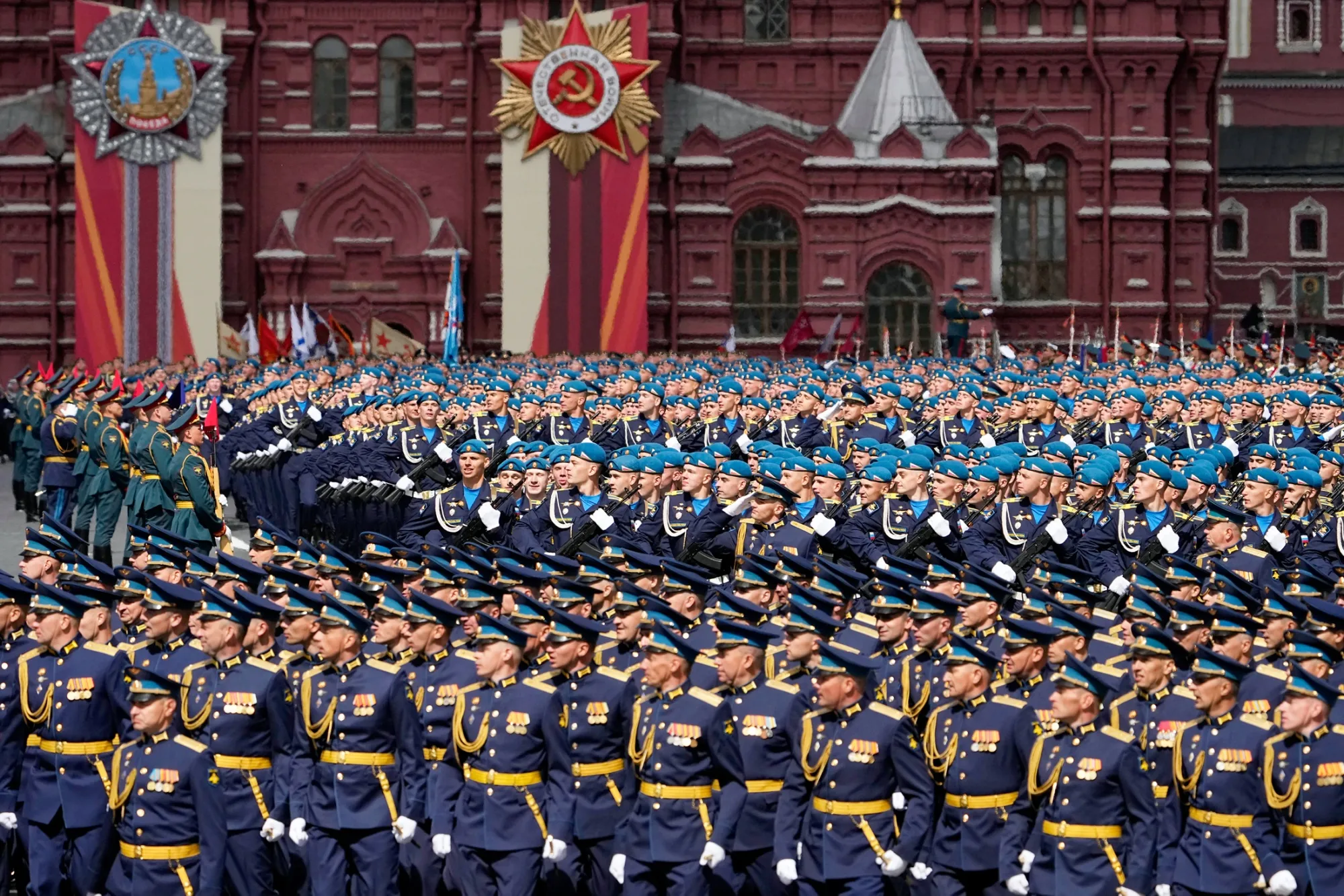 Russian servicemen during the 2025 Victory Day parade in Moscow.