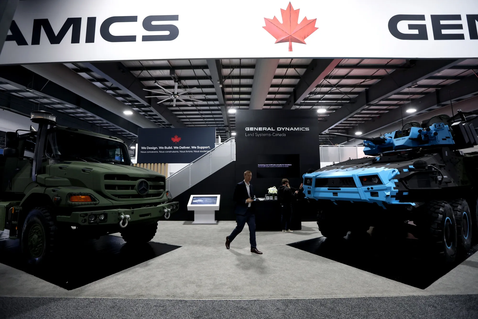 The General Dynamics Corp. booth at the Canadian Association of Defence &amp; Security Industries trade show in Ottawa, Ontario.