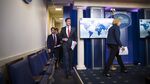 Jeanette Manfra, assistant secretary for cybersecurity and communication at the Department of Homeland Security, right, and Tom Bossert, assistant to President Donald Trump for DHS, center, arrive for a briefing at the White House in Washington on Dec. 19, 2017. 