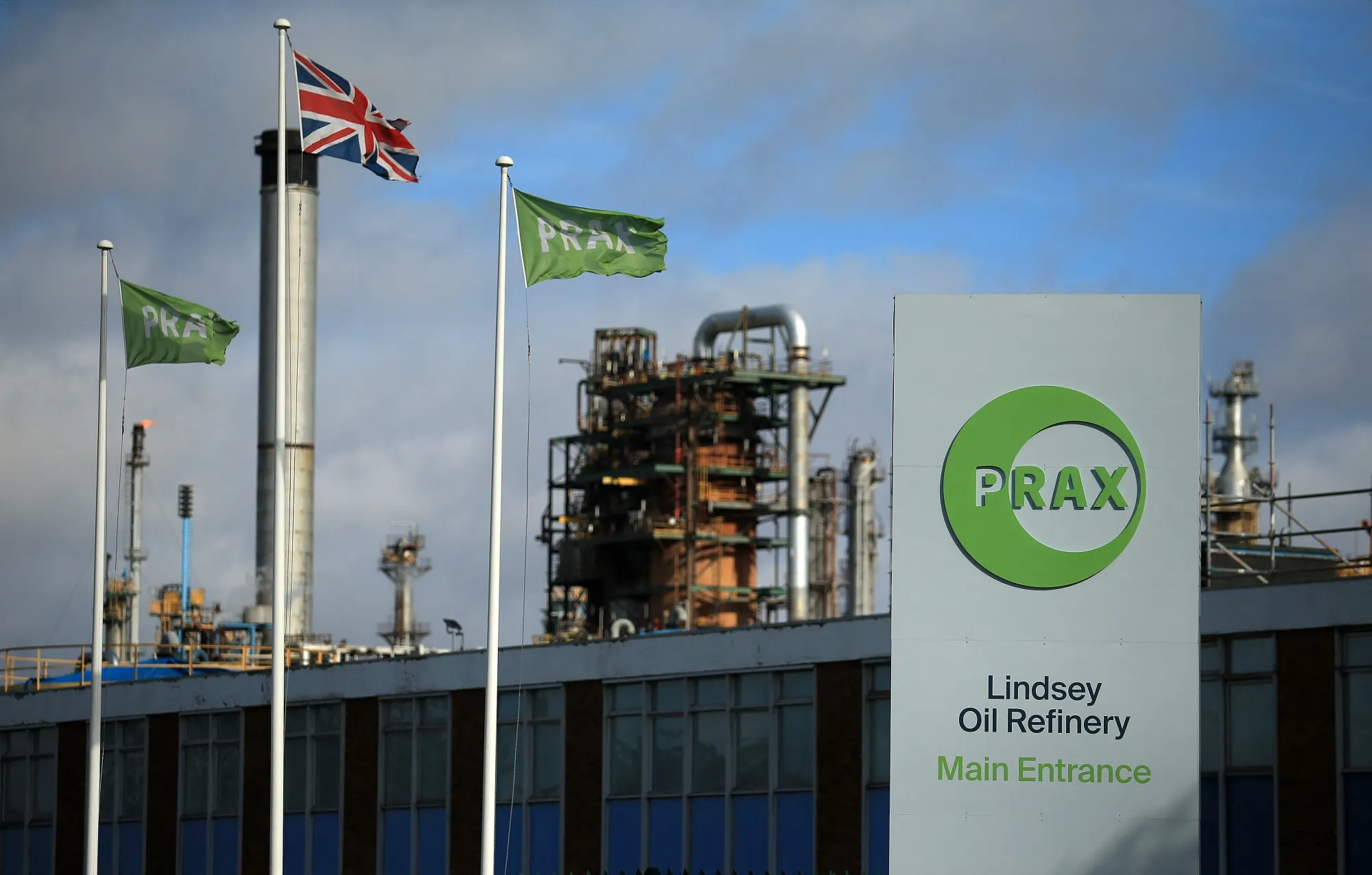 The&nbsp;Prax Lindsey Oil Refinery in North Killingholme,&nbsp;north England.