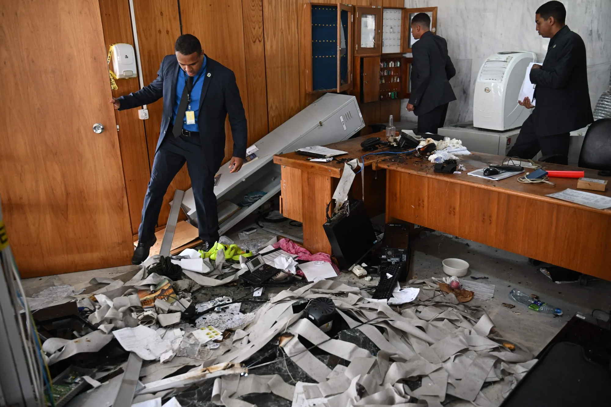 Inside Brazil’s presidential palace after rioters were cleared out.