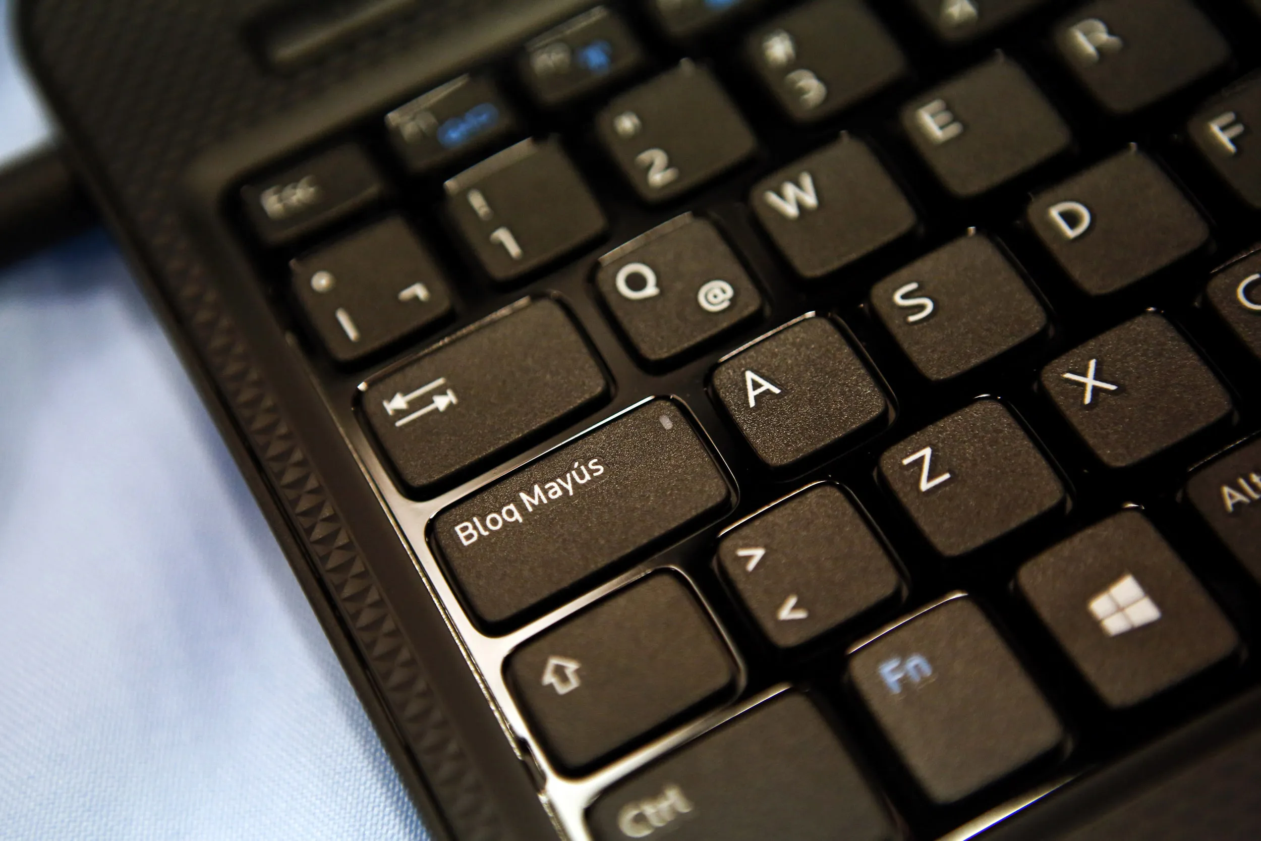 Spanish language keys are seen on the keyboard of the Dell Inc. Inspiron 15 laptop during an event at a Curacao Department store in Los Angeles, California, U.S., on Wednesday, August 7, 2013. The Inspiron 15, an affordable notebook with an impressive battery life, is the only Spanish-language laptop manufactured and sold in the U.S. offered by Dell.