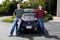 DeepMap co-founders CTO Mark Wheeler, left, and CEO James Wu, pose for a portrait in front of their mapping car outside DeepMap's offices in Palo Alto, Calif., on Wednesday April 5, 2017.