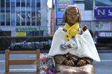 'Comfort Women' Statue Near Japanese Consulate In Busan