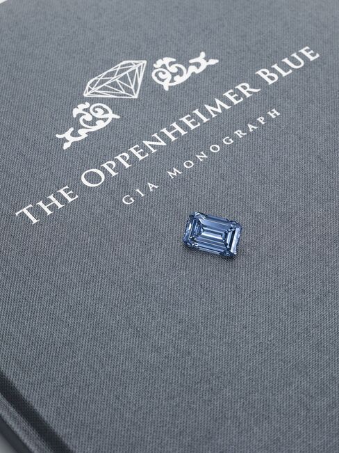 The Oppenheimer Blue diamond, which goes to the auction at Christie's Geneva on May 18.