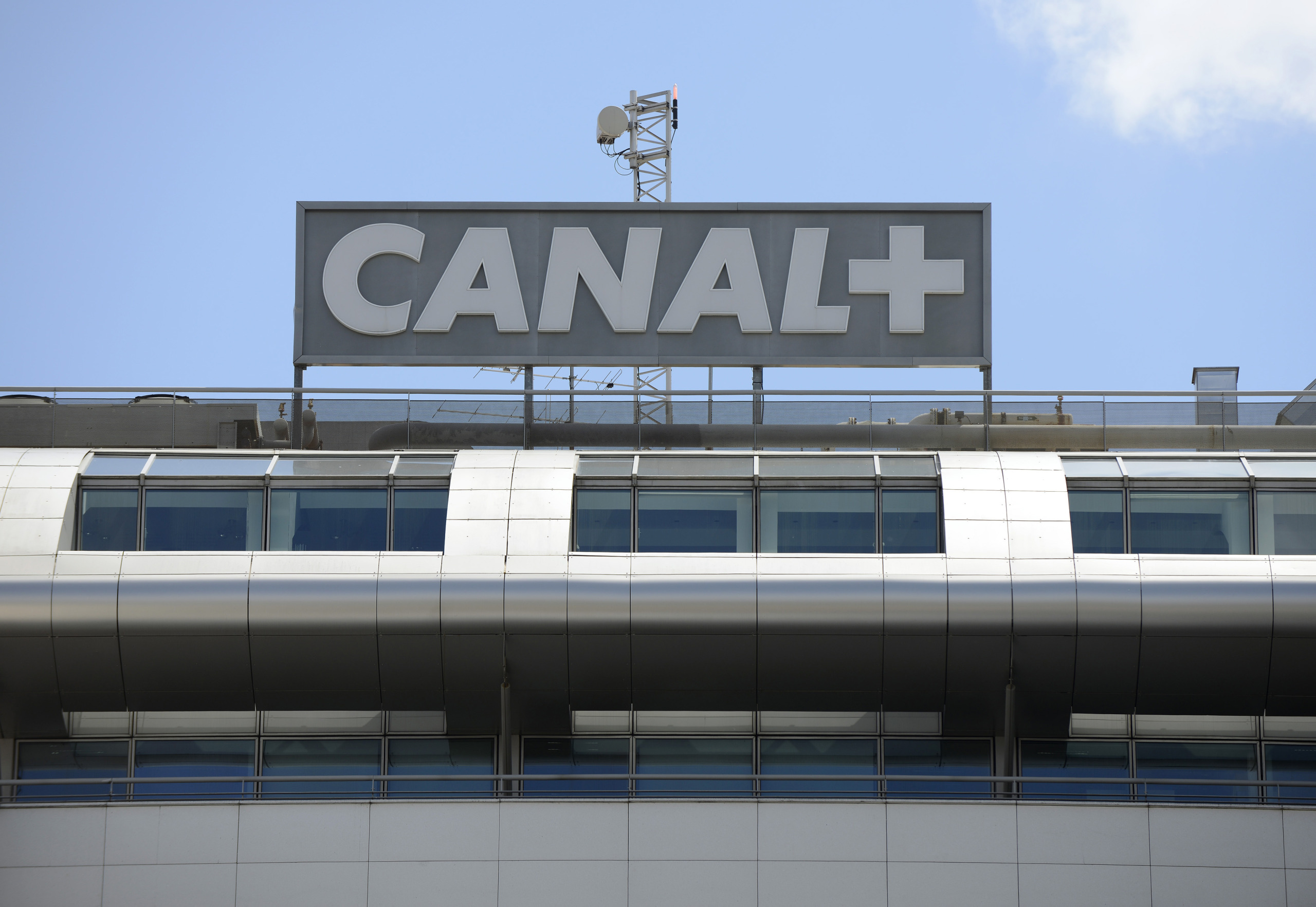 Canal+ signage is displayed&nbsp;in Issy les Moulineaux, France.