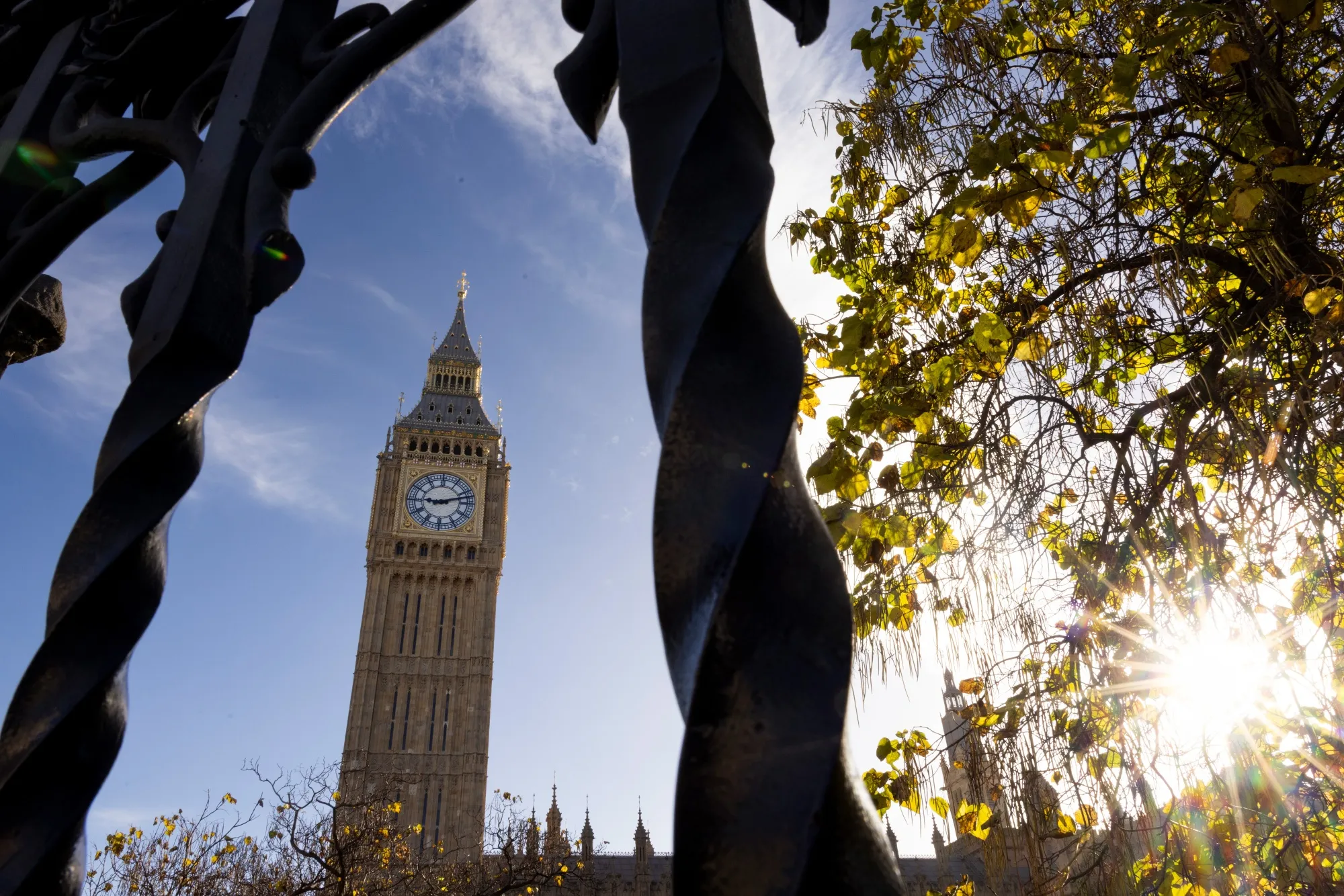 Big Ben pictured yesterday