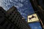 A sign hangs above a Lloyds Bank branch, a unit of Lloyds Banking Group Plc, in London.