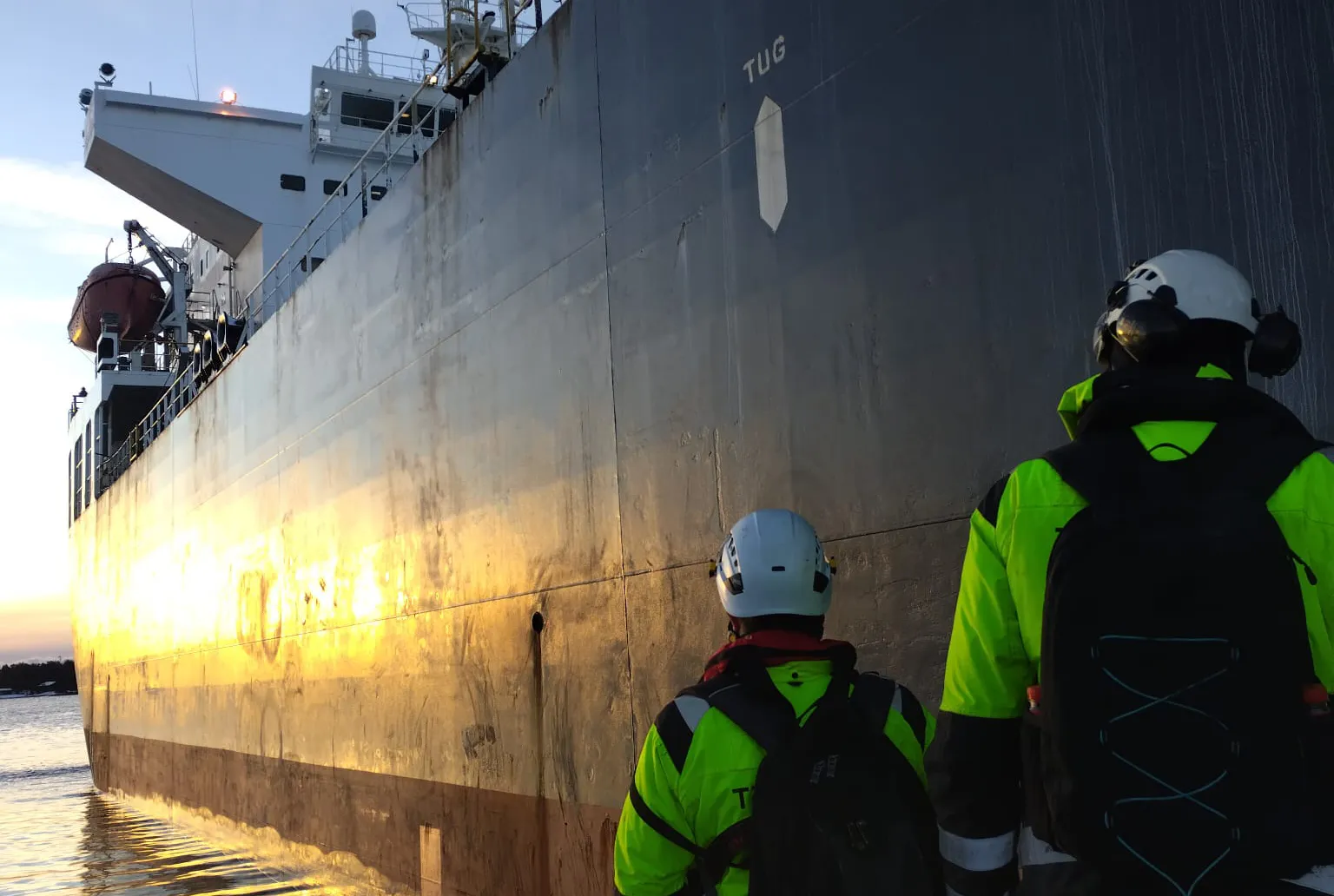 Port state inspection board the detained Eagle S tanker in Finland, on Jan. 2.