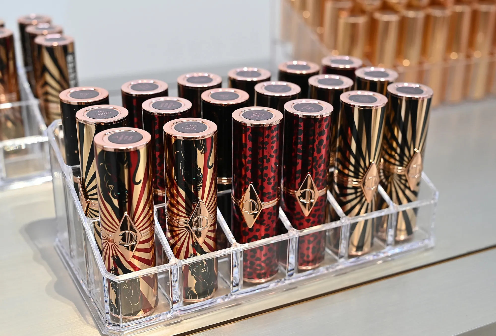 Charlotte Tilbury brand lipsticks.