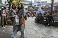 Shoppers In Beijing As Retail Sales Growth Slows