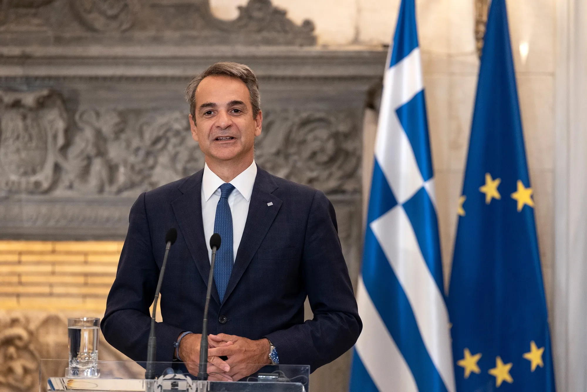 Kyriakos Mitsotakis on Aug. 25.