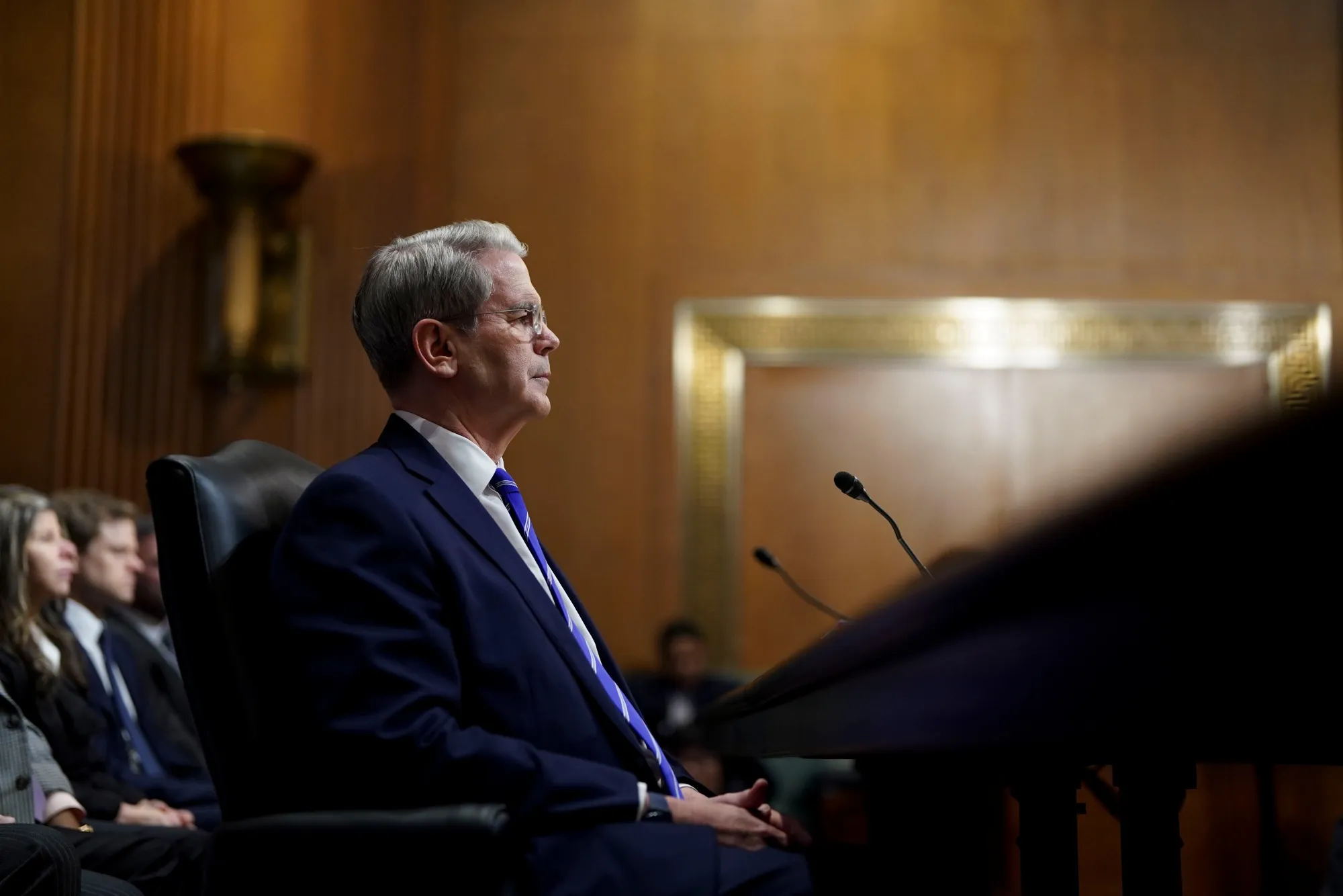 Scott Bessent during a Senate Finance Committee confirmation hearing in Washington, DC, on Jan. 16.
