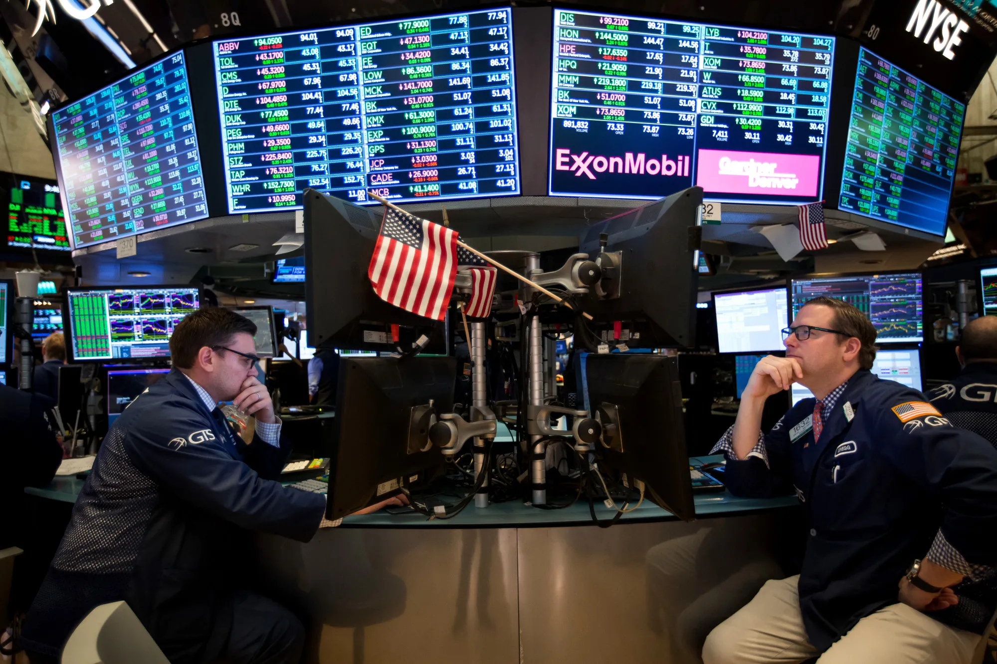 Trading On The Floor Of The NYSE As Stocks Rebound After Volatile Week While Dollar Slips