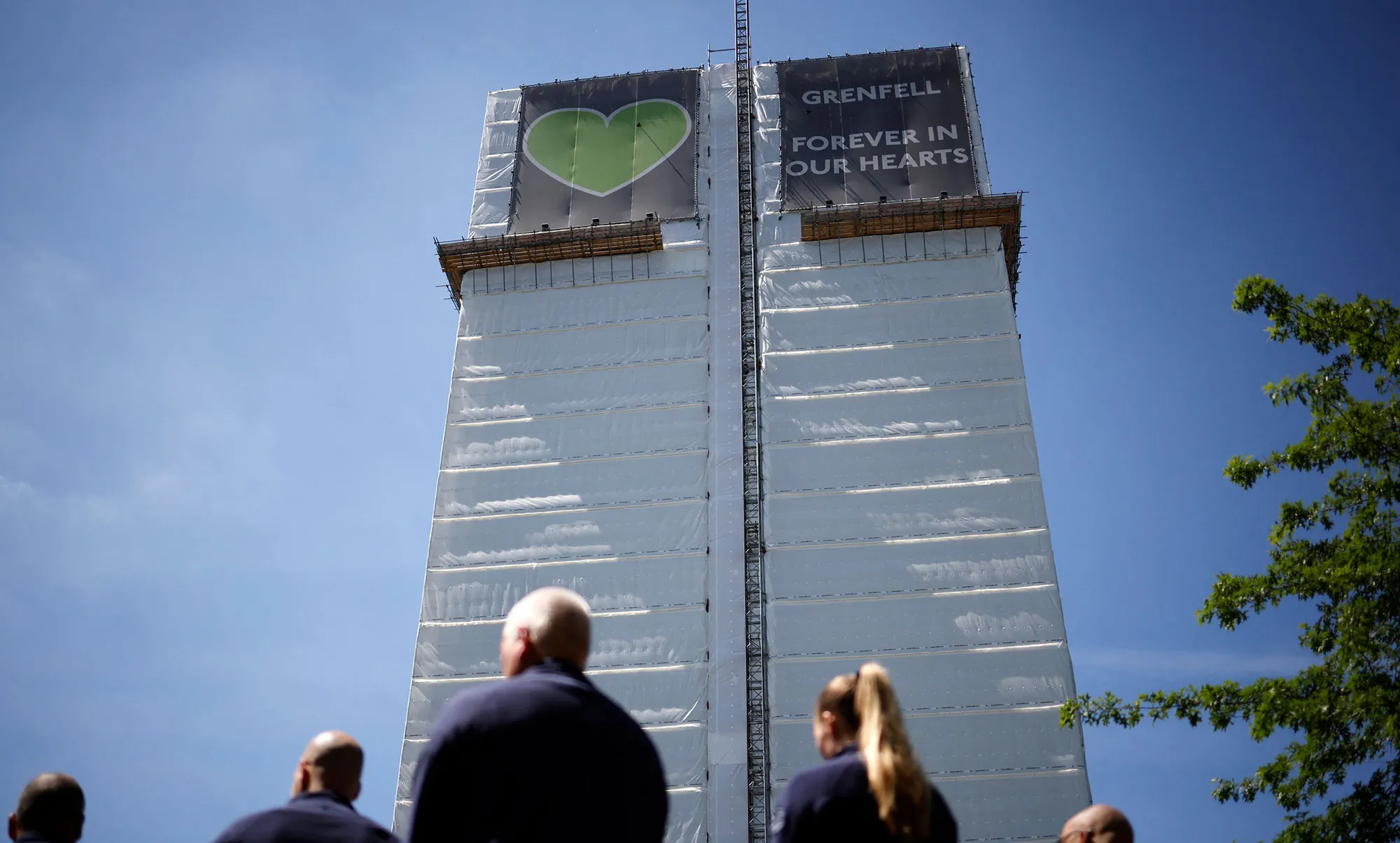 A memorial to the victims of the Grenfell Tower fire, in west London on June 14.