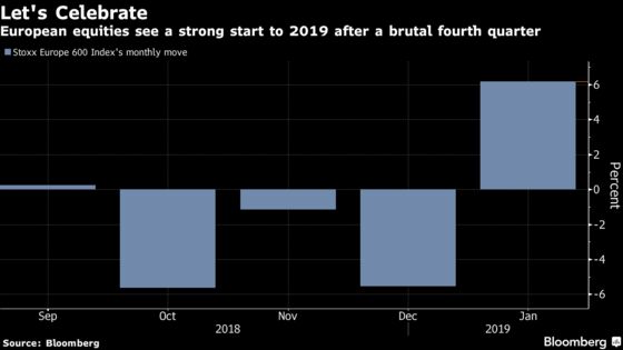 Europe Stocks Set for Best Month in 3 Years After Brutal 2018