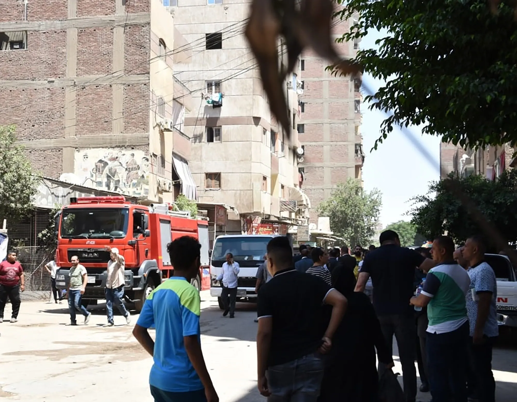 Firefighters respond to the scene in Cairo, on Aug.&nbsp;14.&nbsp;