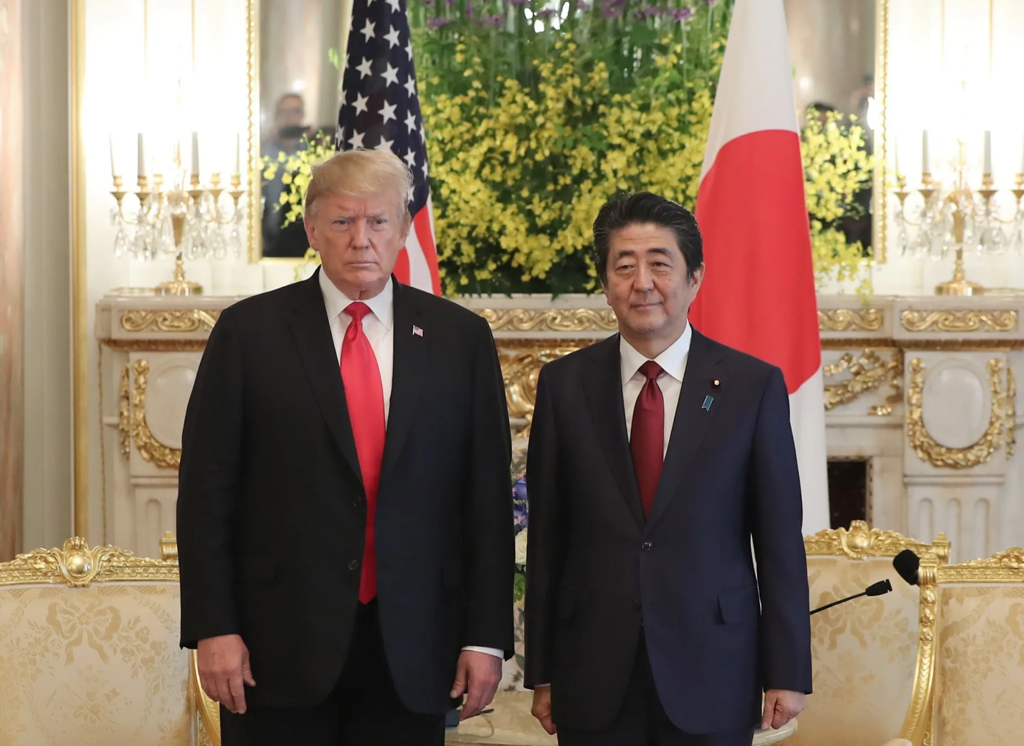 Donald Trump and Shinzo Abe in Tokyo on May 27.