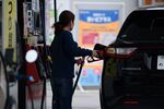 A customer refuels a vehicle at an Idemitsu Kosan Co. gas station in Yokohama, Kanagawa Prefecture, Japan, on Monday, April 27, 2020.