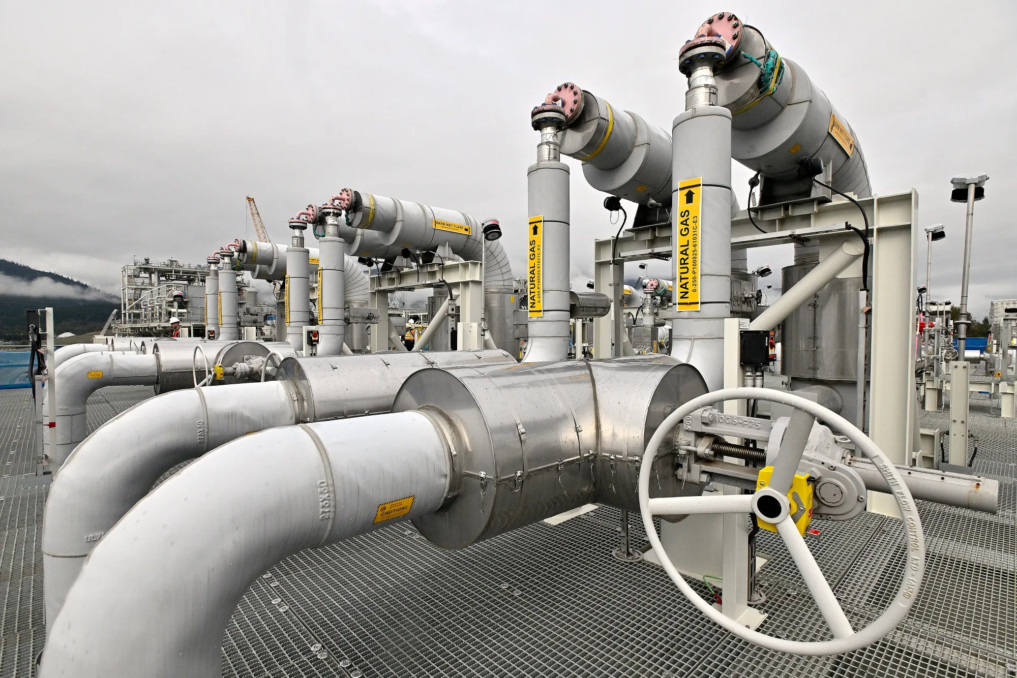 An LNG facility in Kitimat, British Columbia, Canada.