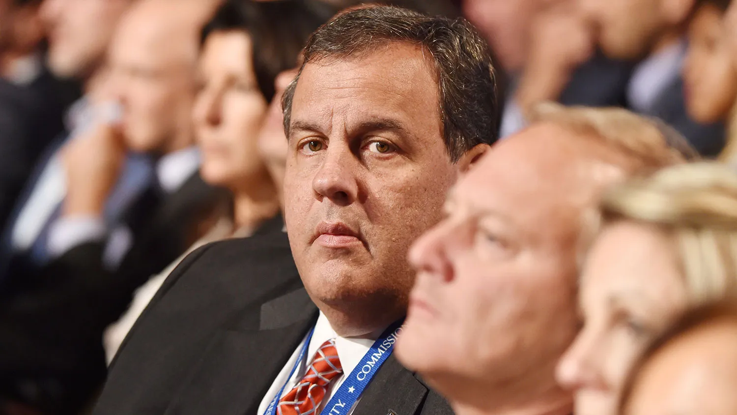 Governor of New Jersey Chris Christie looks on during the first presidential debate at Hofstra University in Hempstead, New York, on Sept. 26, 2016.
