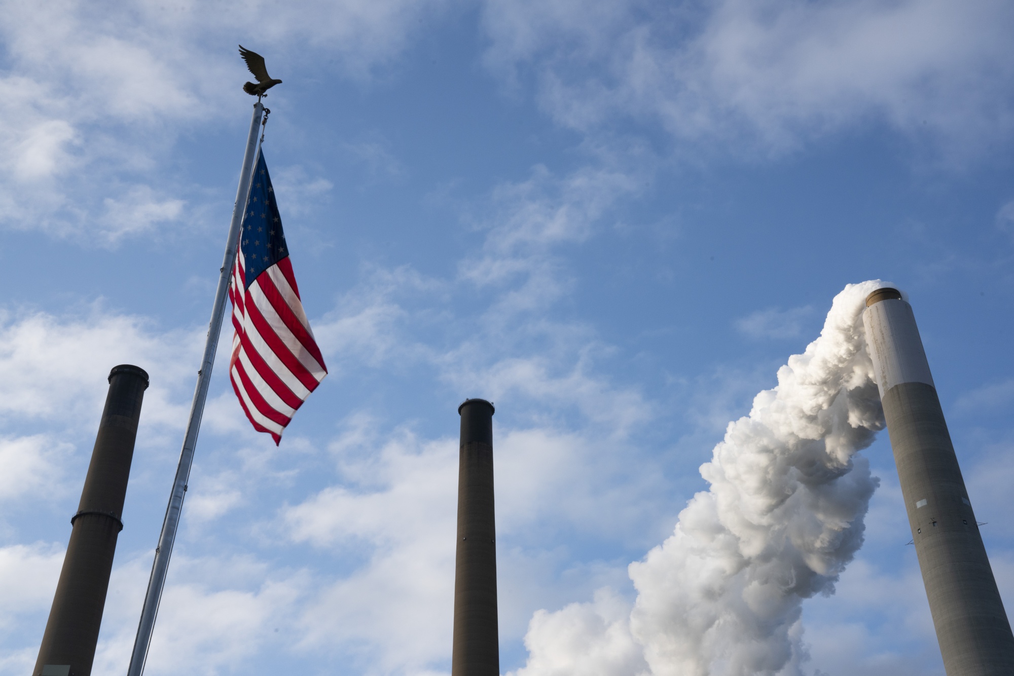 Emissions rise from a smokestack in Ohio.