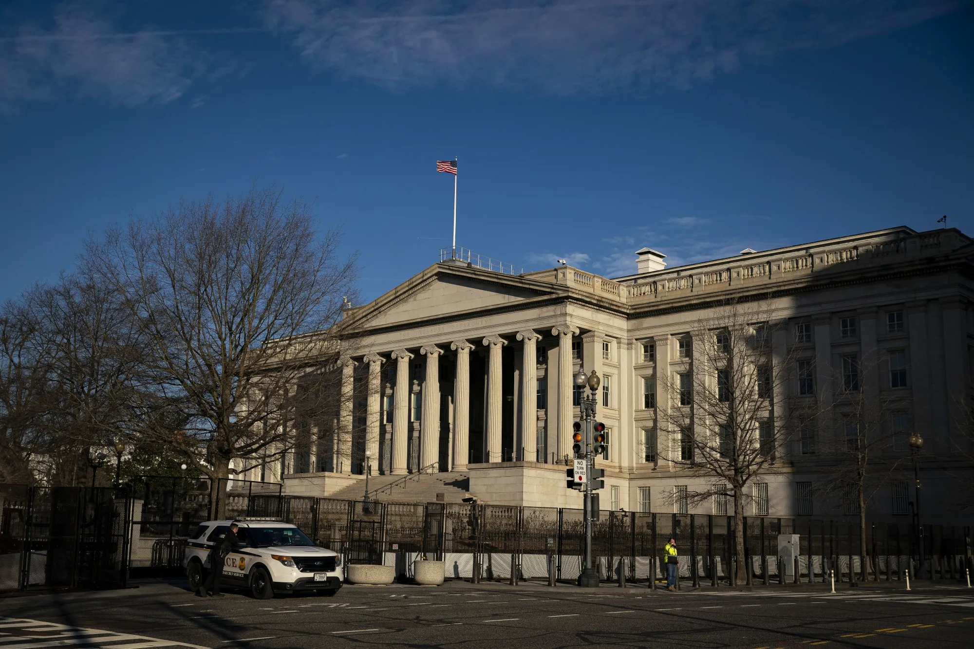 The US&nbsp;Treasury building in Washington.