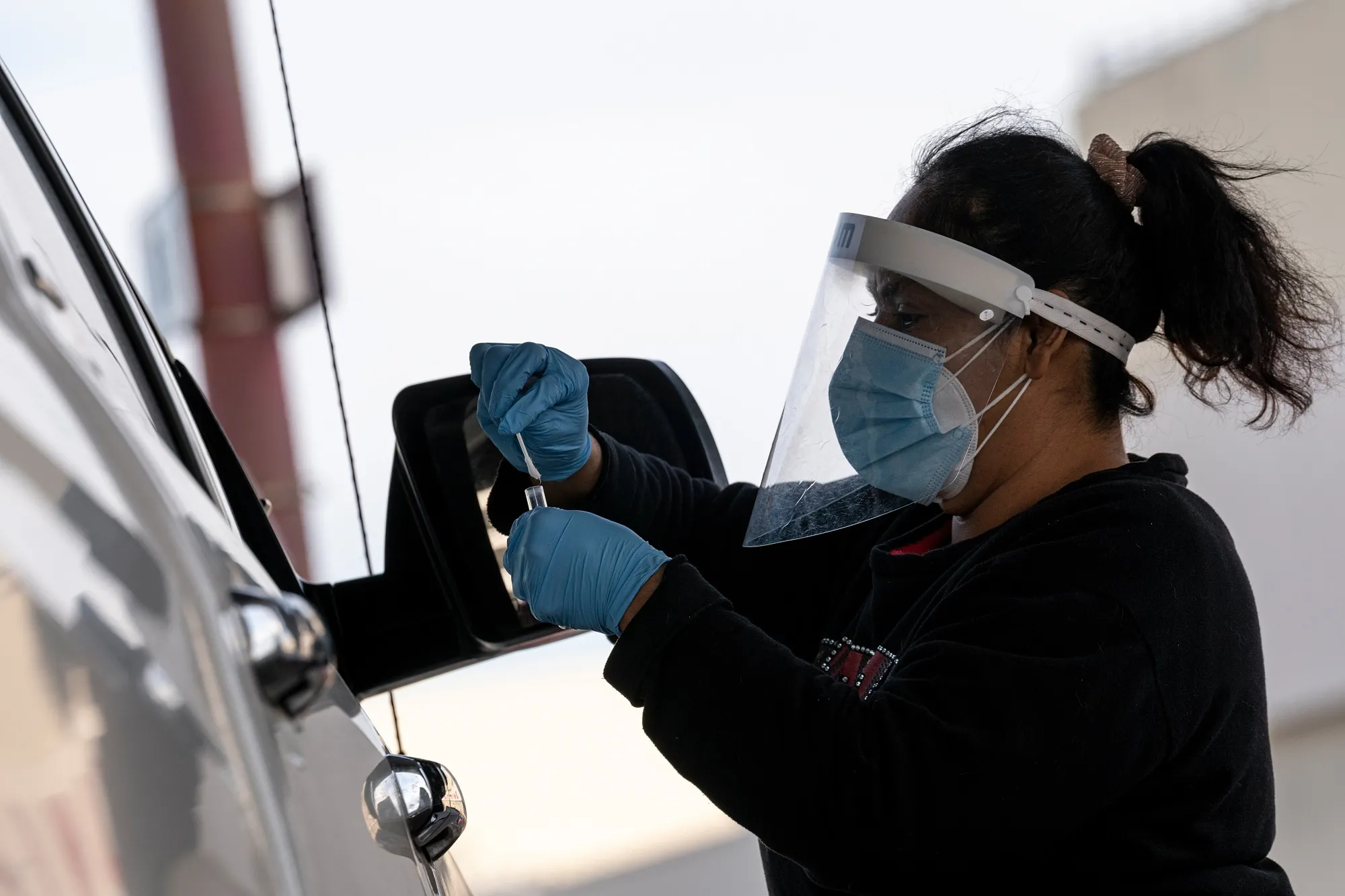 A United Airlines Covid Testing Site At SFO As California Deaths Rise