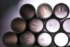 Aluminum pipes are arranged for a photograph in Tokyo, Japan, on Tuesday, Oct. 17, 2017. Shares of Kobe Steel Ltd. have fallen 37 percent, wiping $1.6 billion from its market value, since the scandal on its copper and aluminum business was first revealed.