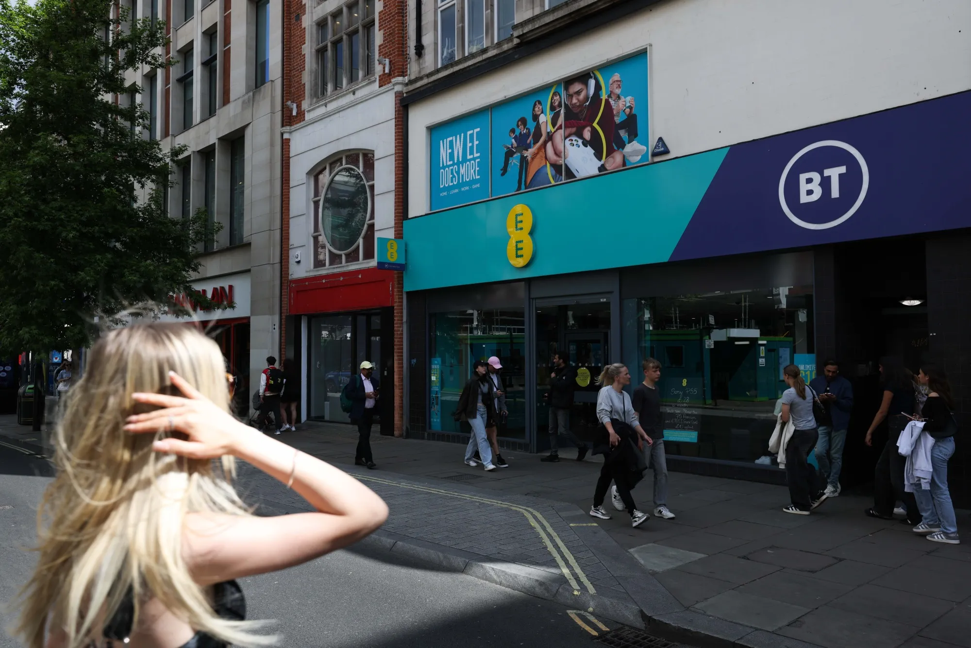 An EE and BT Group Plc store in London.